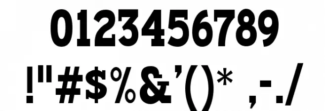 Typodermic Font OTHER CHARS