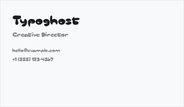 Typoghost Business Card