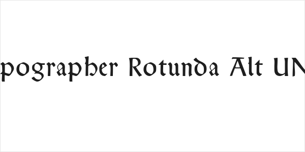 Typographer Rotunda Alt UNZ1 Logo