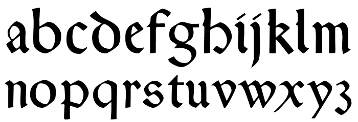 Typographer Rotunda Alt UNZ1 Font LOWERCASE