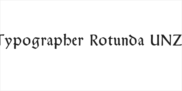 Typographer Rotunda UNZ1 Logo