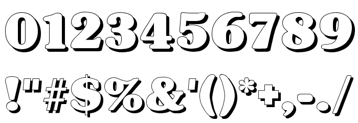 Typographer Subway Shadow Font OTHER CHARS