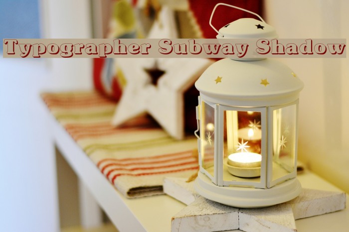 Typographer Subway Shadow Font examples