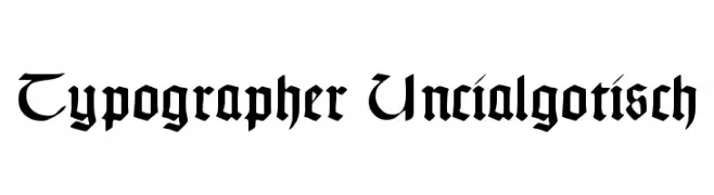 Typographer Uncialgotisch  Скачать бесплатные шрифты
