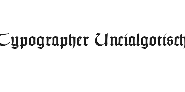 Typographer Uncialgotisch Logo