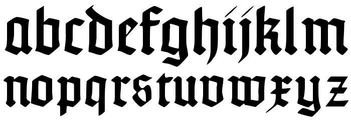 Typographer Uncialgotisch Font LOWERCASE