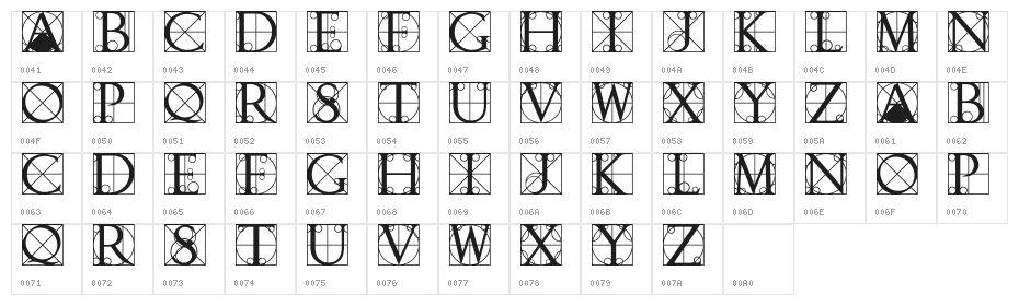 TypographerCapsSSK Character Map