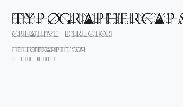 TypographerCapsSSK Business Card