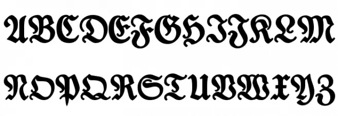 TypographerFraktur Bold 字体 大写