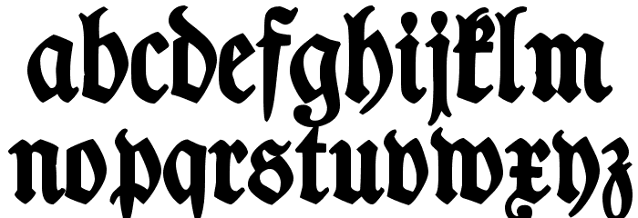 TypographerFraktur Bold Font LOWERCASE