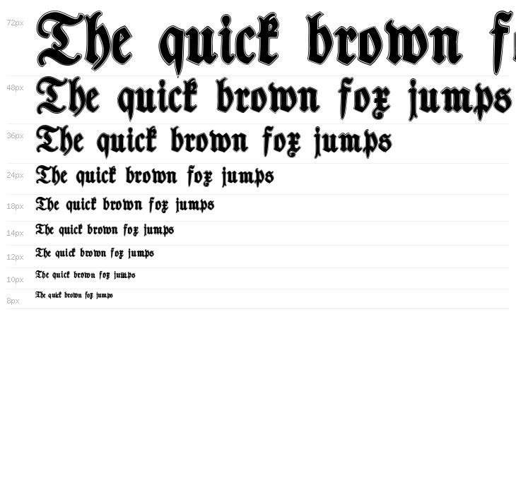 TypographerFraktur Contour Waterfall