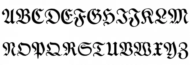 TypographerFraktur Medium Font Litere mari