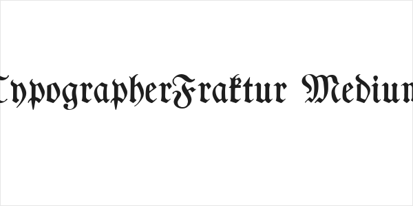 TypographerFraktur Medium Logo