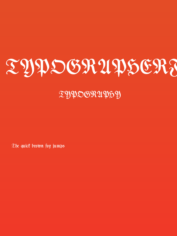 TypographerFraktur Medium Poster