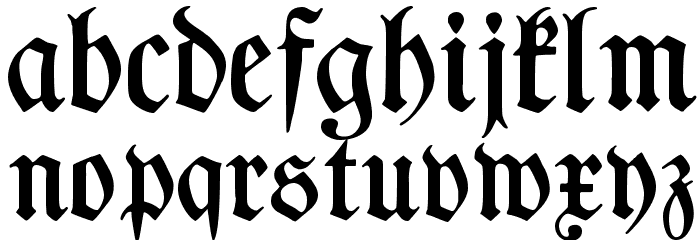 TypographerFraktur Medium Font LOWERCASE
