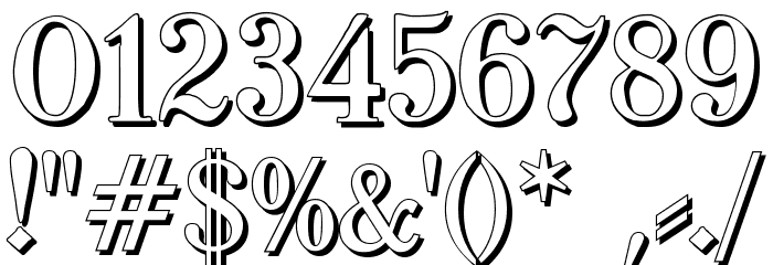 TypographerFraktur Shadow Font OTHER CHARS
