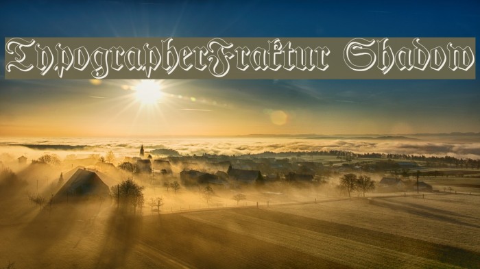TypographerFraktur Shadow Font examples