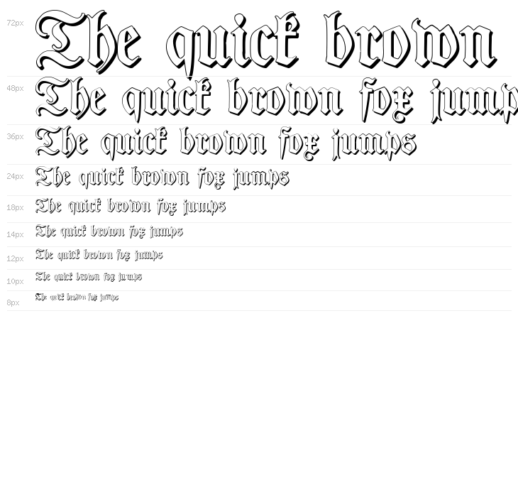 TypographerFraktur Shadow Waterfall