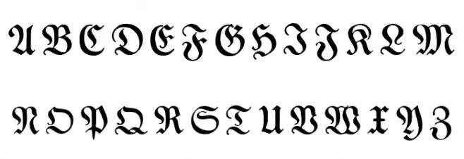 TypographerFraktur UNZ1 Medium 字体 大写