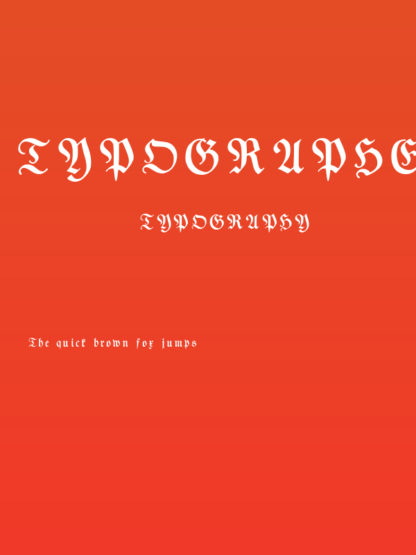 TypographerFraktur UNZ1 Medium Poster