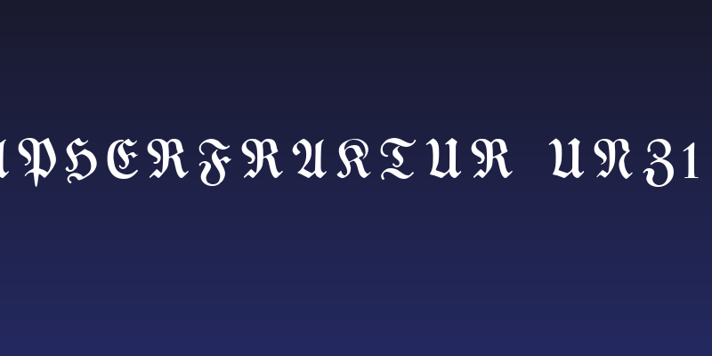 TypographerFraktur UNZ1 Medium Social Header