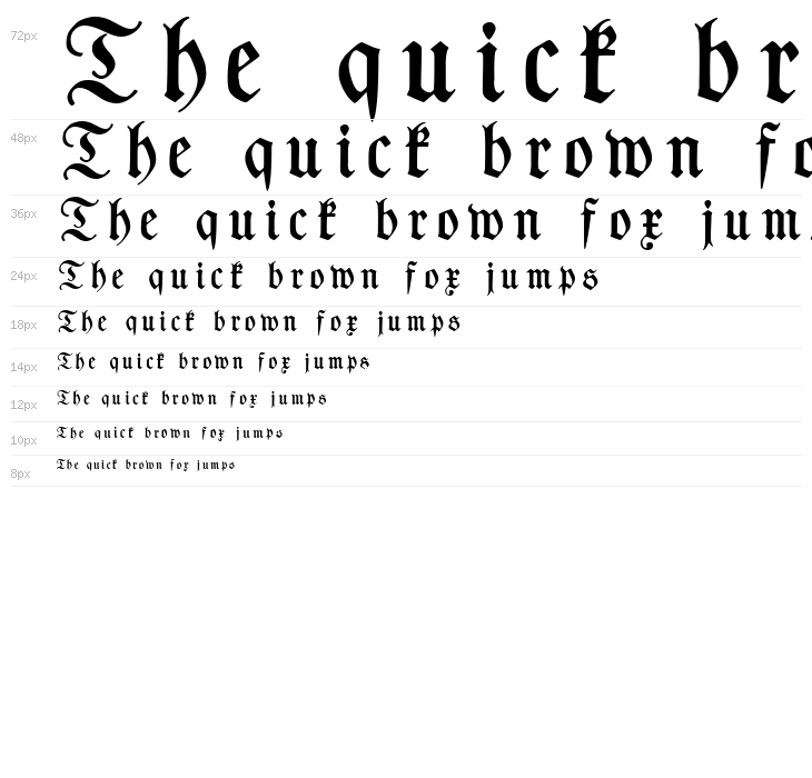 TypographerFraktur UNZ1 Medium Waterfall