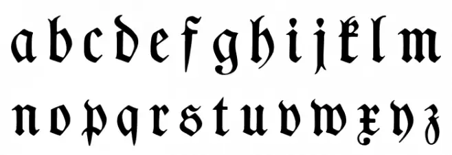 TypographerFraktur UNZ1 Medium फ़ॉन्ट लोअरकेस