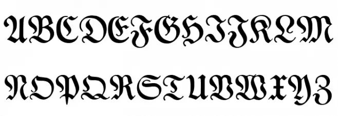 TypographerFraktur UNZ1 Medium Schriftart Groß