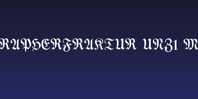 TypographerFraktur UNZ1 Medium Social Header