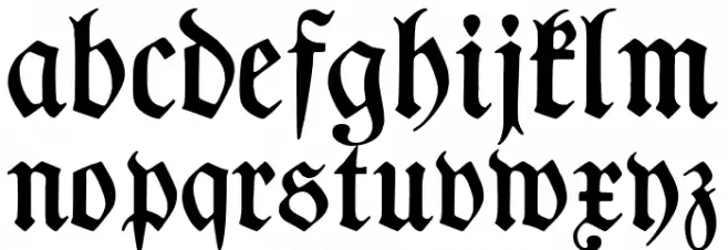 TypographerFraktur UNZ1 Medium Font LOWERCASE