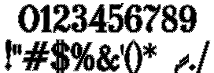 TypographerFrakturContour Font OTHER CHARS