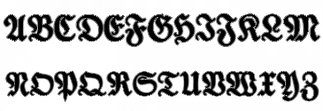 TypographerFrakturContour 字体 大写