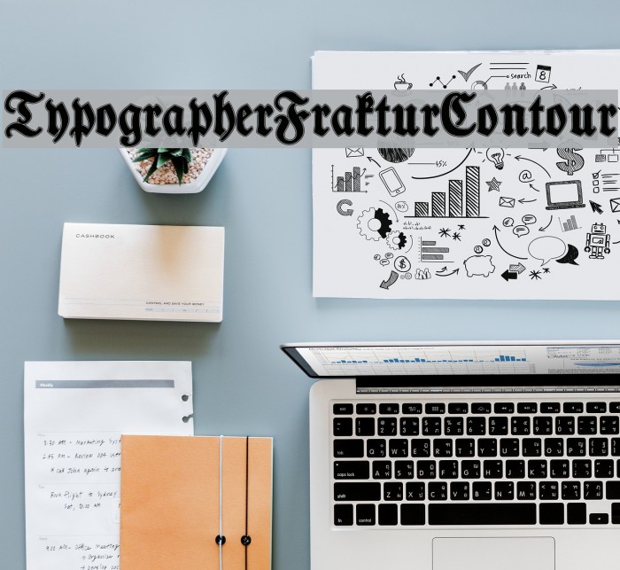 TypographerFrakturContour Font examples