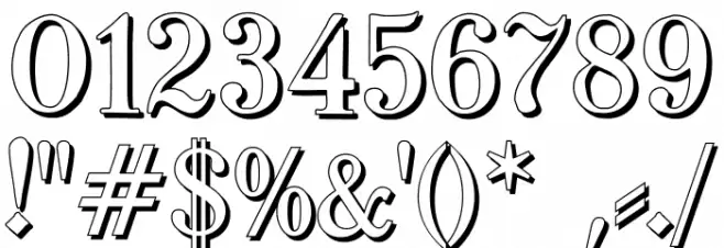TypographerFrakturShadow Font Alte caractere