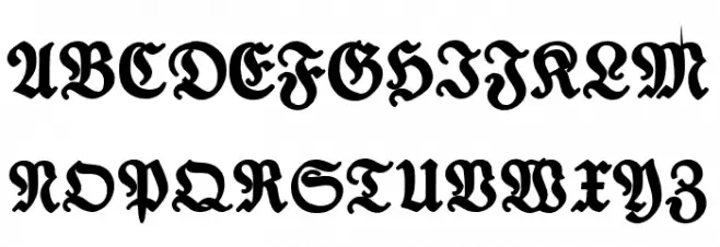TypographerFrakturUNZ1 Medium 字体 大写