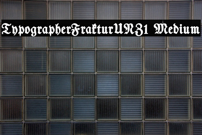 TypographerFrakturUNZ1 Medium Example 1