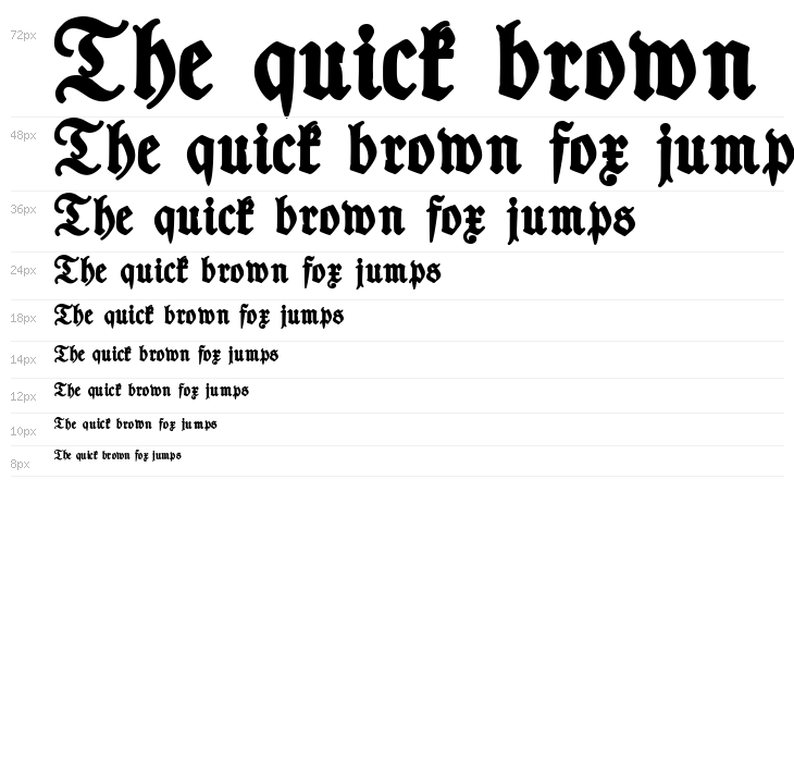 TypographerFrakturUNZ1 Medium Waterfall