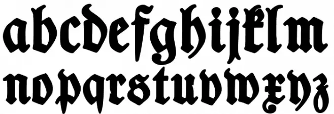 TypographerFrakturUNZ1 Medium फ़ॉन्ट लोअरकेस