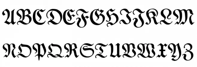 TypographerFrakturUNZ1 Medium Schriftart Groß