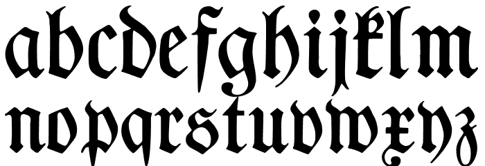 TypographerFrakturUNZ1 Medium Font LOWERCASE