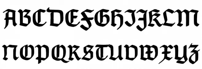 TypographerGotisch A Bold Font Litere mari