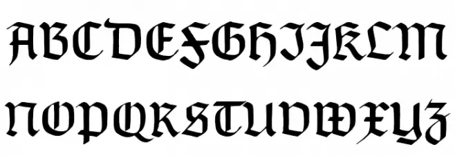 TypographerGotisch A UNZ1 Fonte MAIÚSCULAS