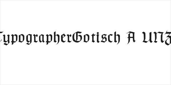 TypographerGotisch A UNZ1 Logo