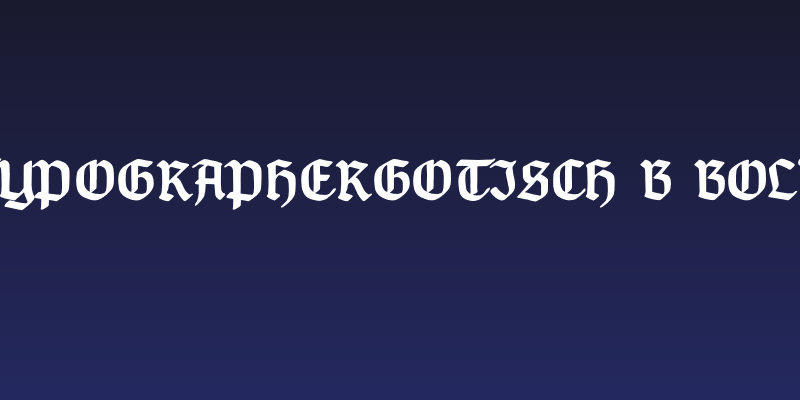 TypographerGotisch B Bold Social Header