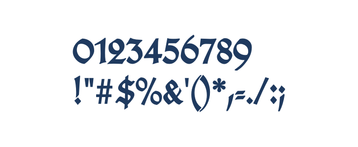 TypographerGotisch D Bold Other Characters