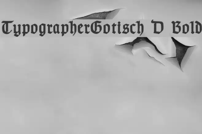 TypographerGotisch D Bold Font examples