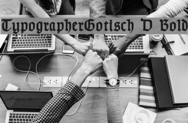 TypographerGotisch D Bold Font examples