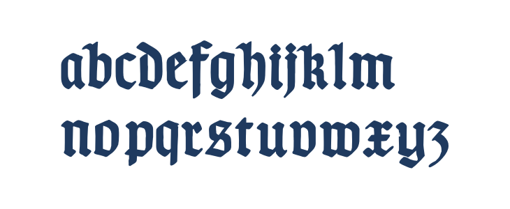 TypographerGotisch D Bold Lowercase