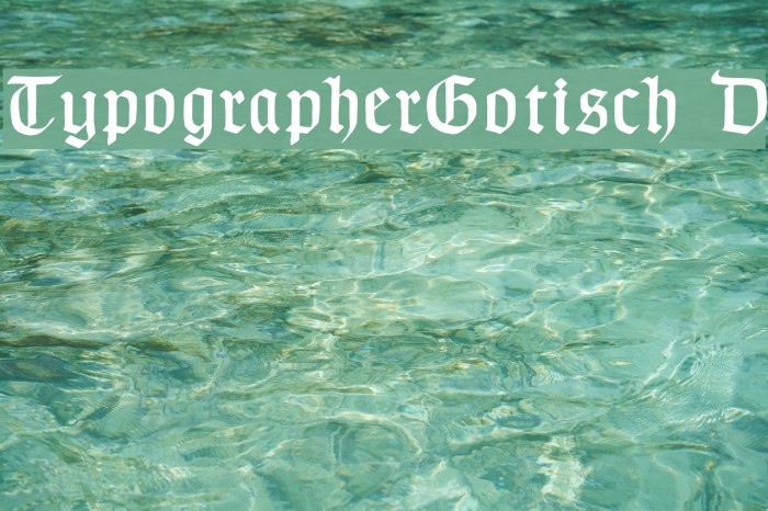 TypographerGotisch D Font examples