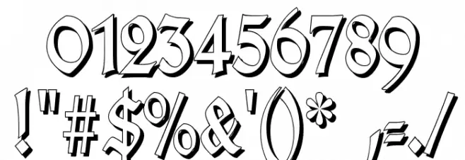 TypographerGotisch Schatten S Fonte OUTROS PERSONAGENS